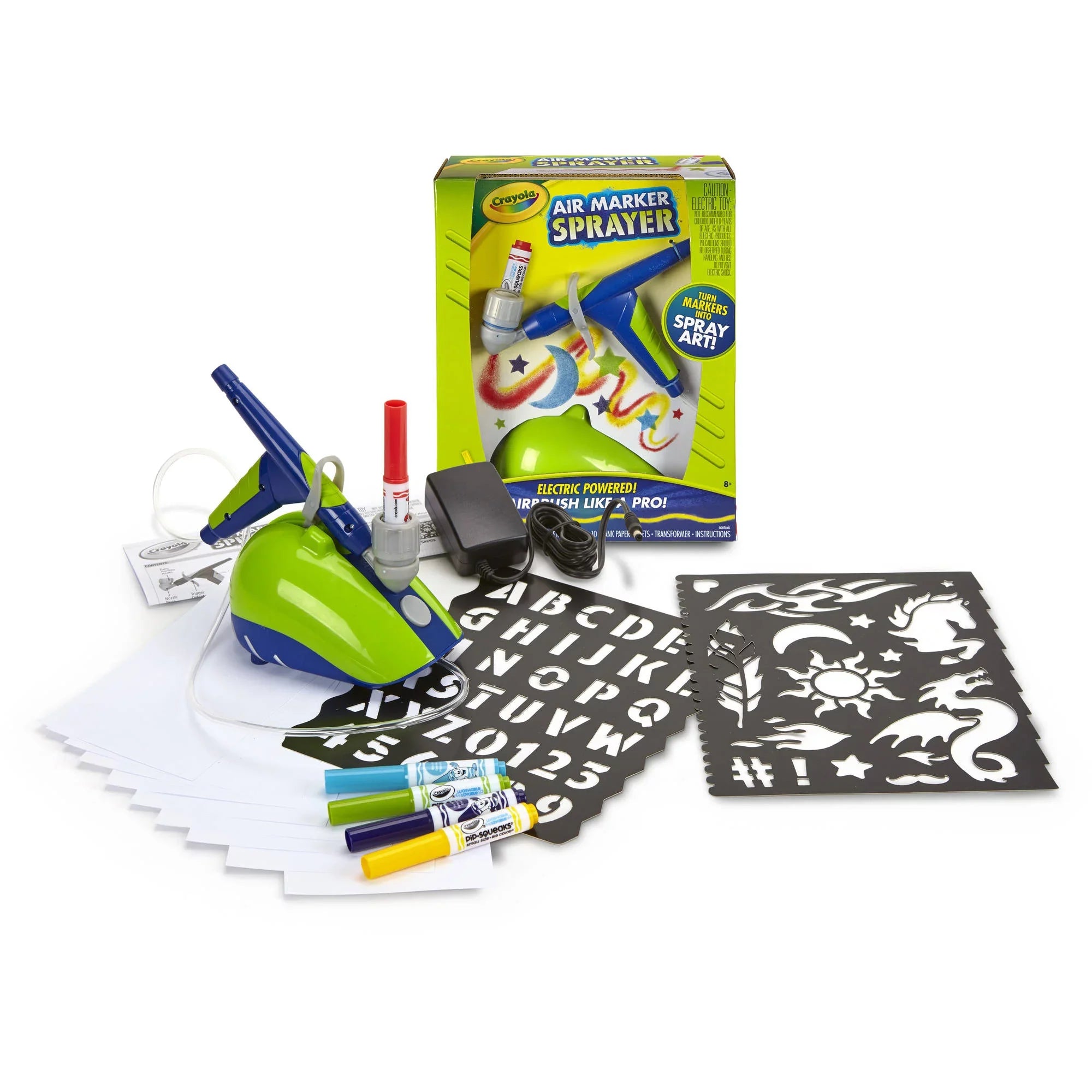Crayola Air Marker Sprayer Set, 18 Pieces