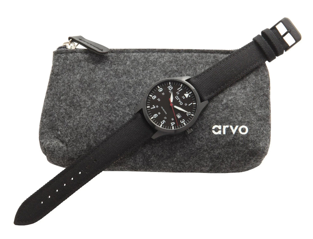 Arvo Rove Field Watch - Sky Black
