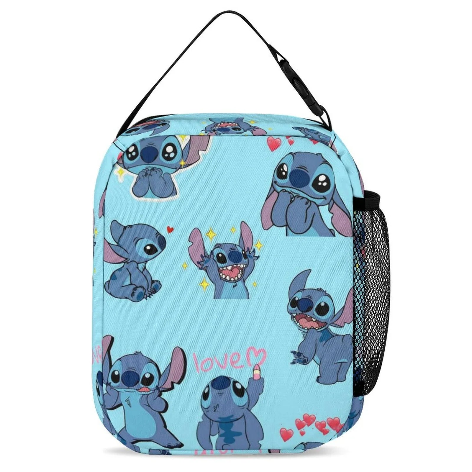 Lilo Stitch Pattern Portable Lunch Bag Tote Bento Bag School Office Insulated Cooler Thermal Handbag For Adult Boys Girls Kids