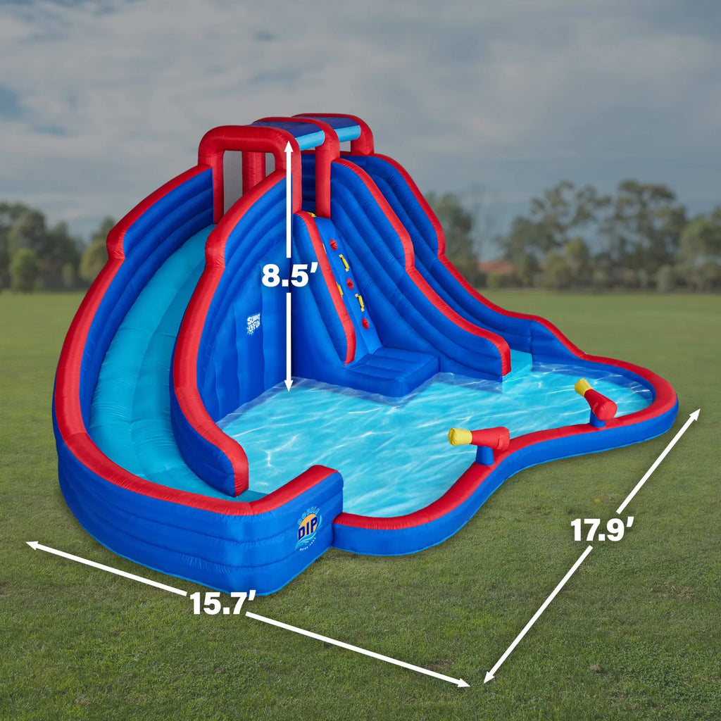 Sunny & Fun Inflatable Water Slide & Blow up Pool, Kids Water Park for Backyard
