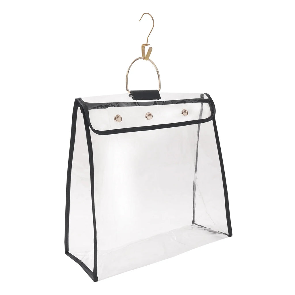 Uxcell Handbag Dust Bags, Large Size  Clear Dustproof Purse Storage Organizer, Black