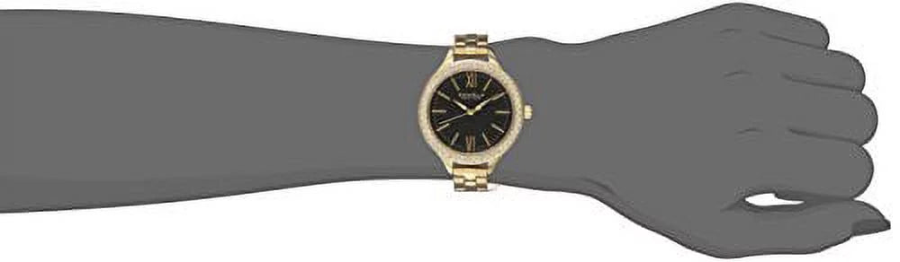 Caravelle New York Gold-Tone Glitz Ladies Watch 44L126