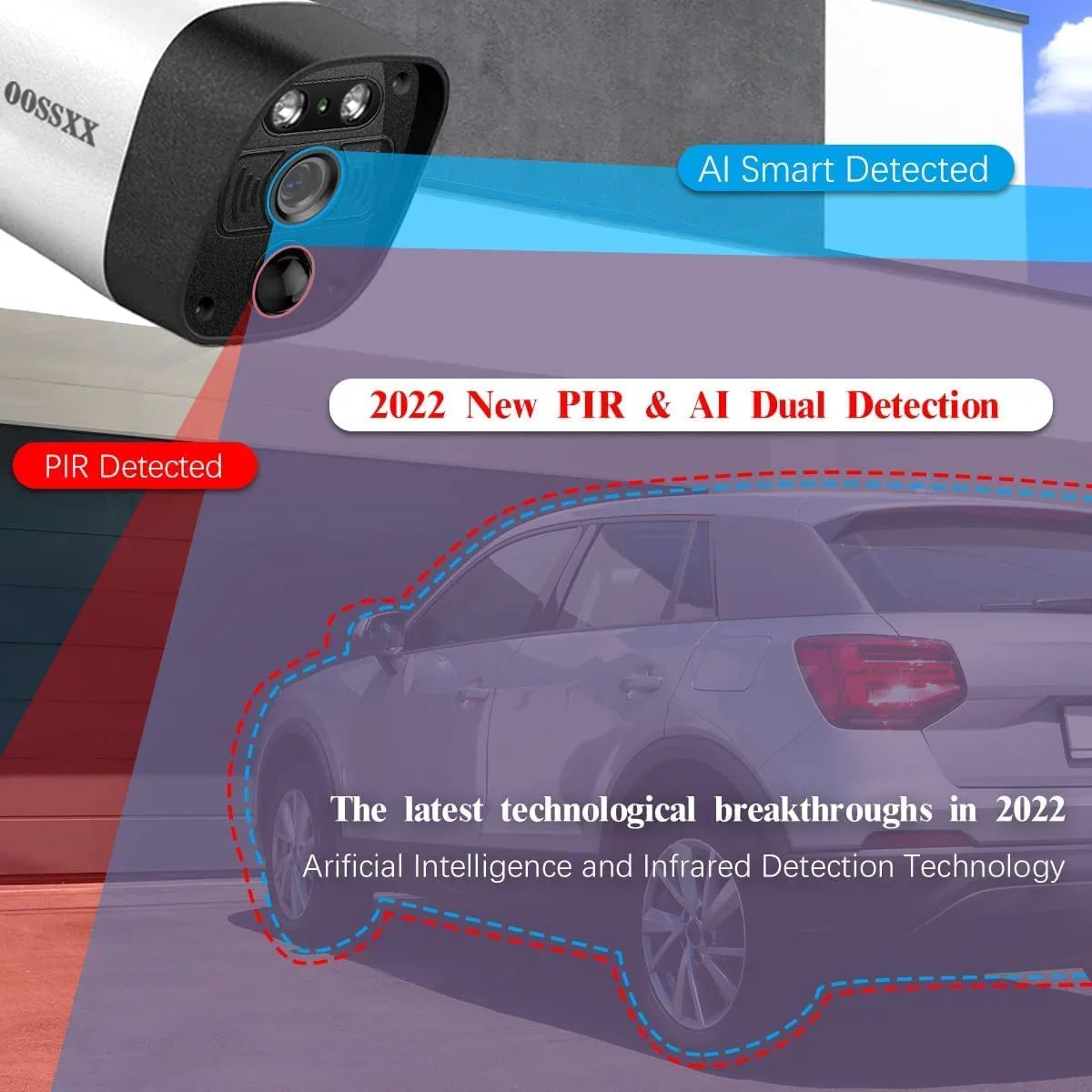 5.5MP Security Camera System,8PcsOutdoor camera, Security Cameras Wireless Wifi ,night vision surveillance cameras, 2-Way Audio