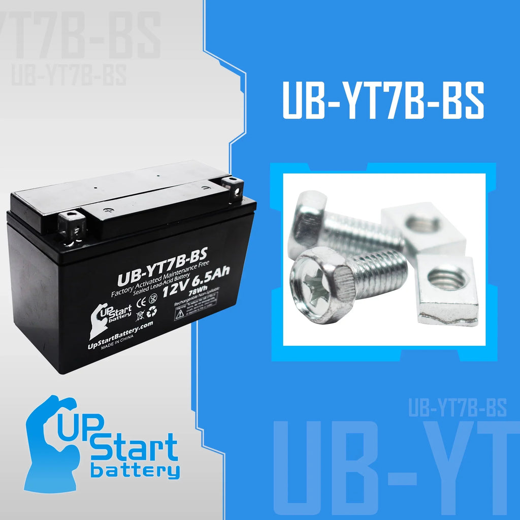 2-Pack Replacement 2012 Bombardier (Can-Am) DS450 450CC Factory Activated, Maintenance Free,  Battery - 12V, 6Ah, -YT7B-