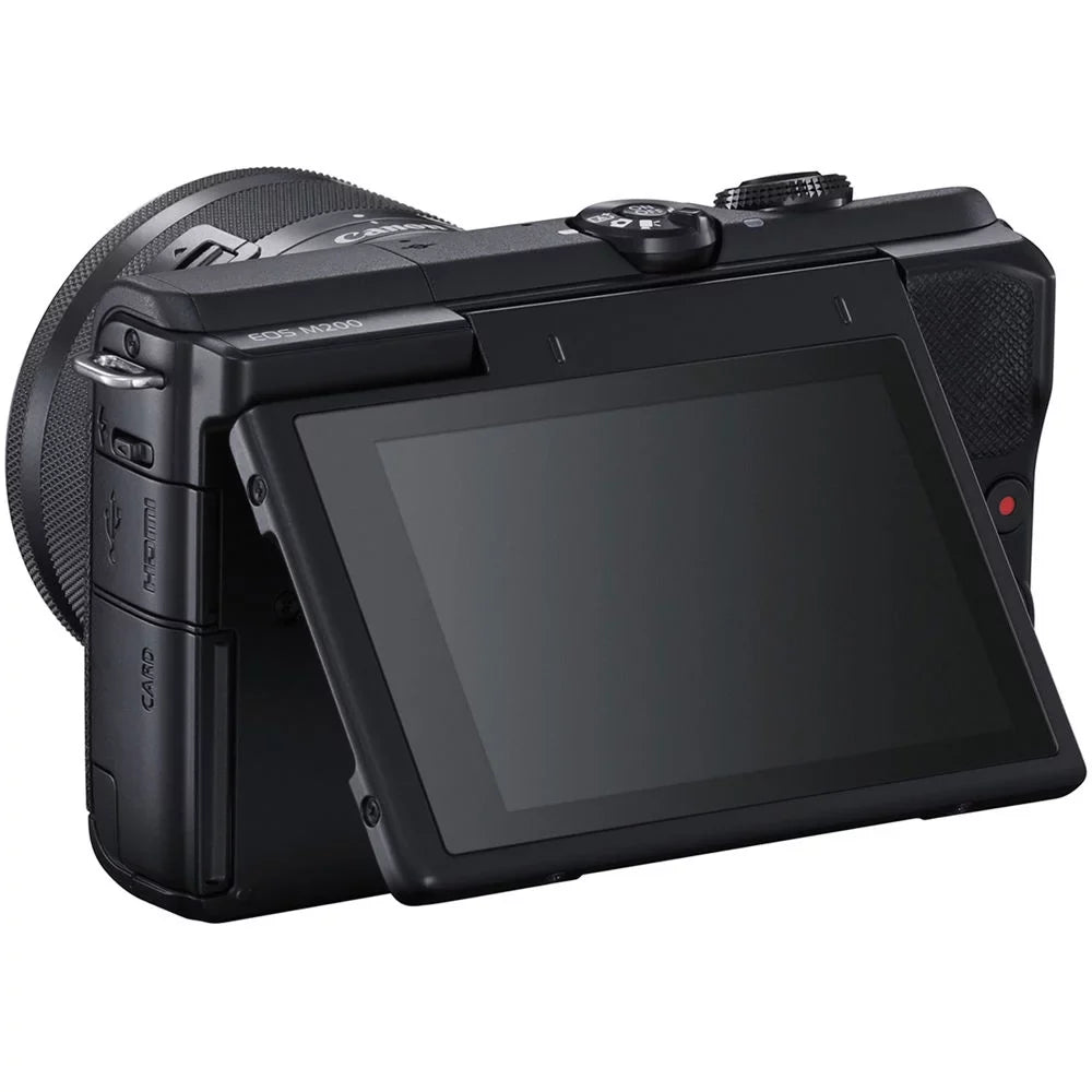 Canon  M200 Black Mirrorless Digital Camera with 15-45mm Lens (3699C009) (New) + More