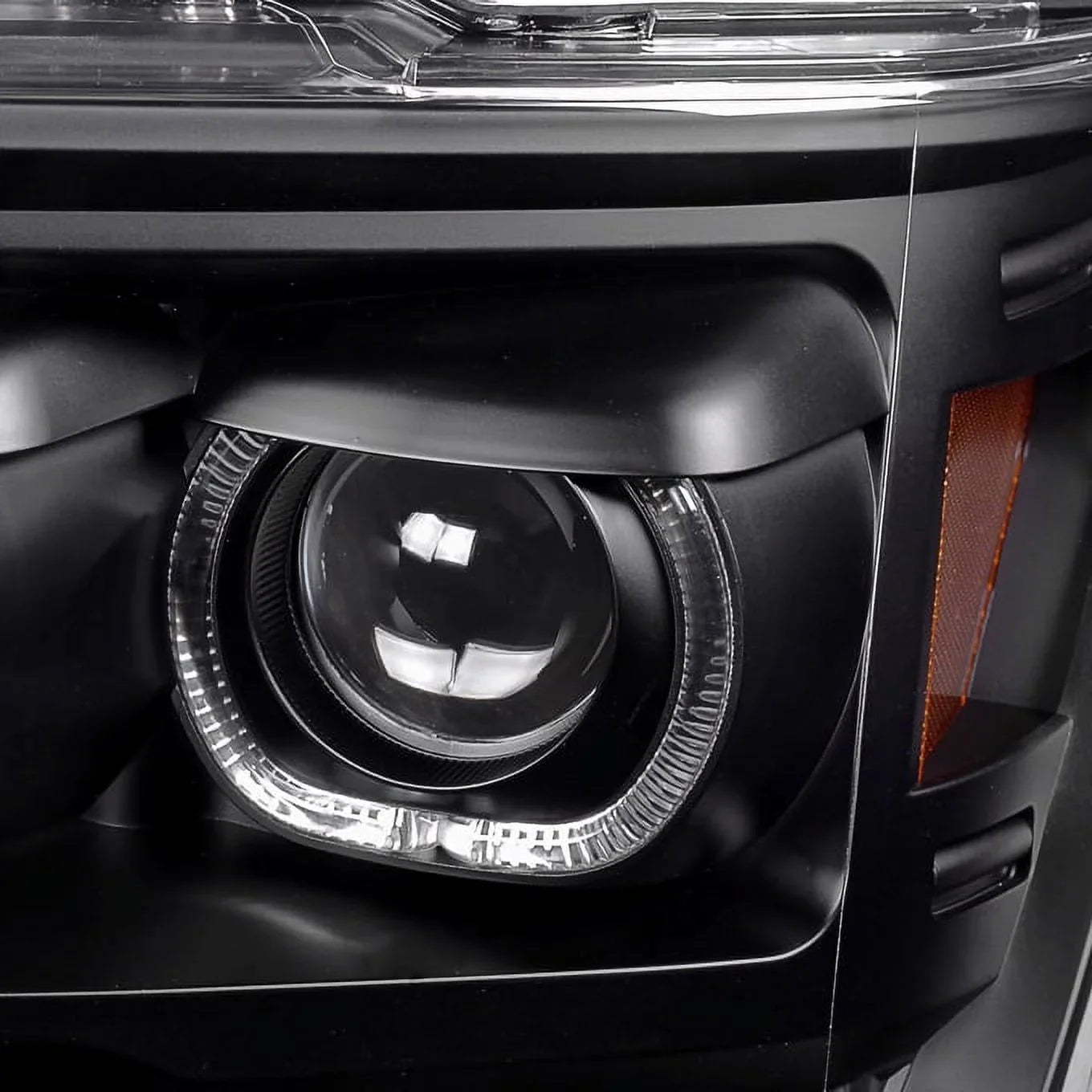'- For [Dual  Halo Ring] 09-14 F150 F-150 Pickup Truck Black Projector Headlights +  Tail light Set