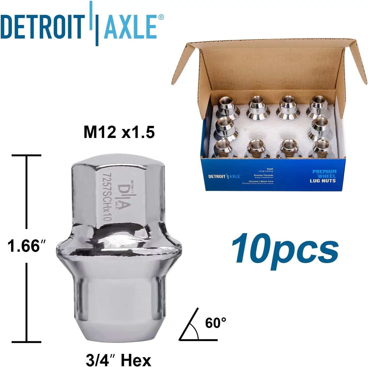 Detroit Axle - 330mm Front 328mm Rear Disc Rotors Brake Pads +20pc Lug Nuts Replacement for Town & Country Routan Grand Caravan Ram C/V - 30pc Set