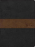 1960 Biblia de estudio Spurgeon, negro/marrón símil piel (Hardcover)