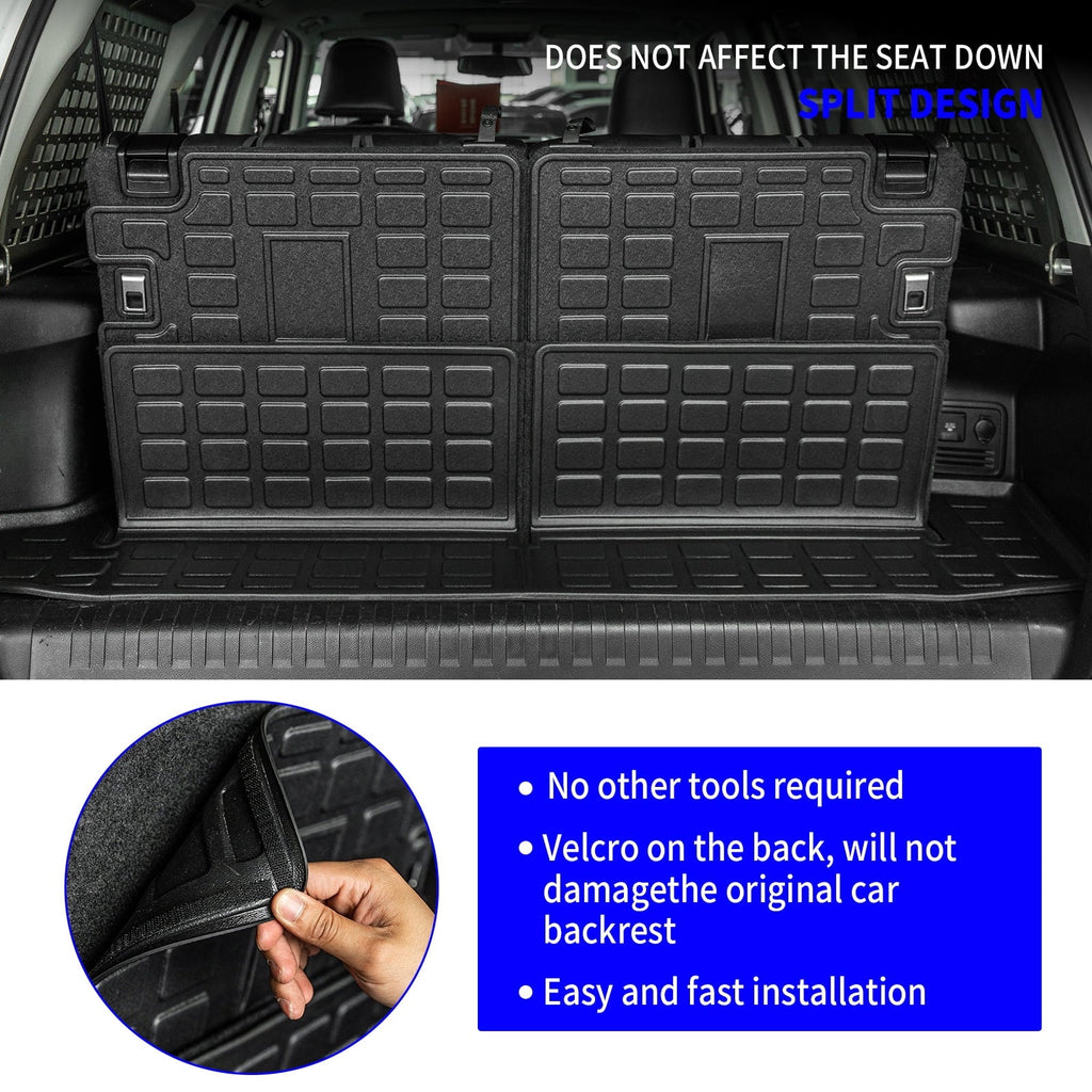 Fit 2010-2023 Toyota 4Runner 7 Seats Trunk Mat Cargo Liner Accessories (3rd Row Backrest Mats+Trunk Mat)