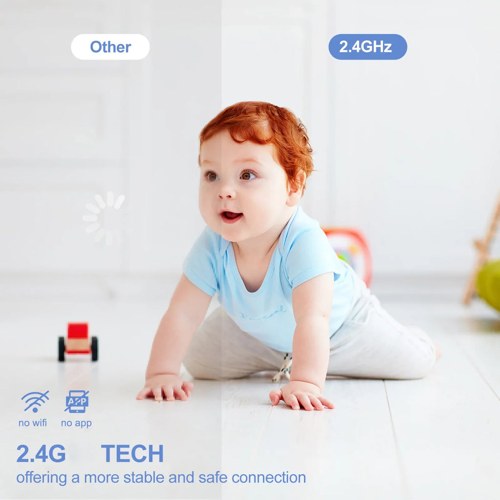 Arealer Wireless Monitor Video Monitor for Monitor with 4.3 Inch   Screen Room Detection Motion Detection  Functions Built-in Lullabies