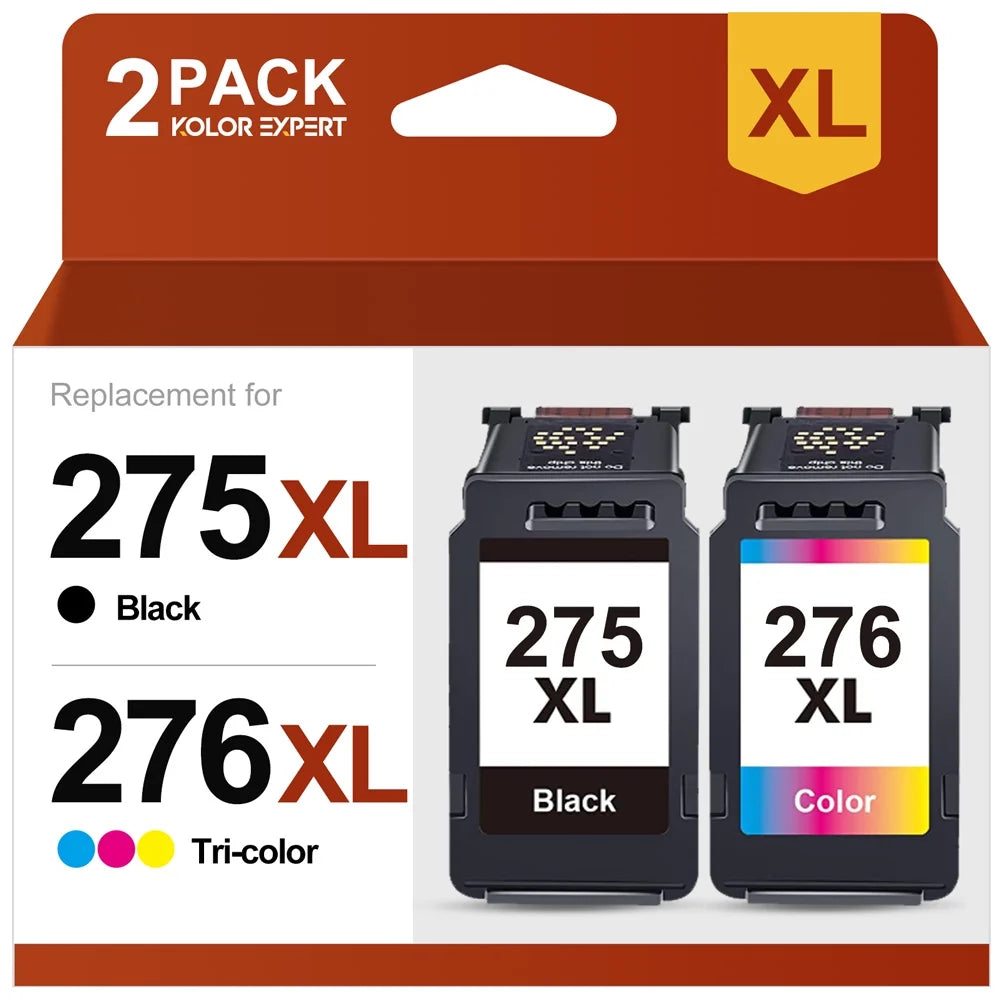 275XL Ink Cartridges for Canon Ink 275 and 276 use with Pixma TS3522 TS3520 TS3500 TR4722 TR4720 TR4700 (Black, Tri-Color)