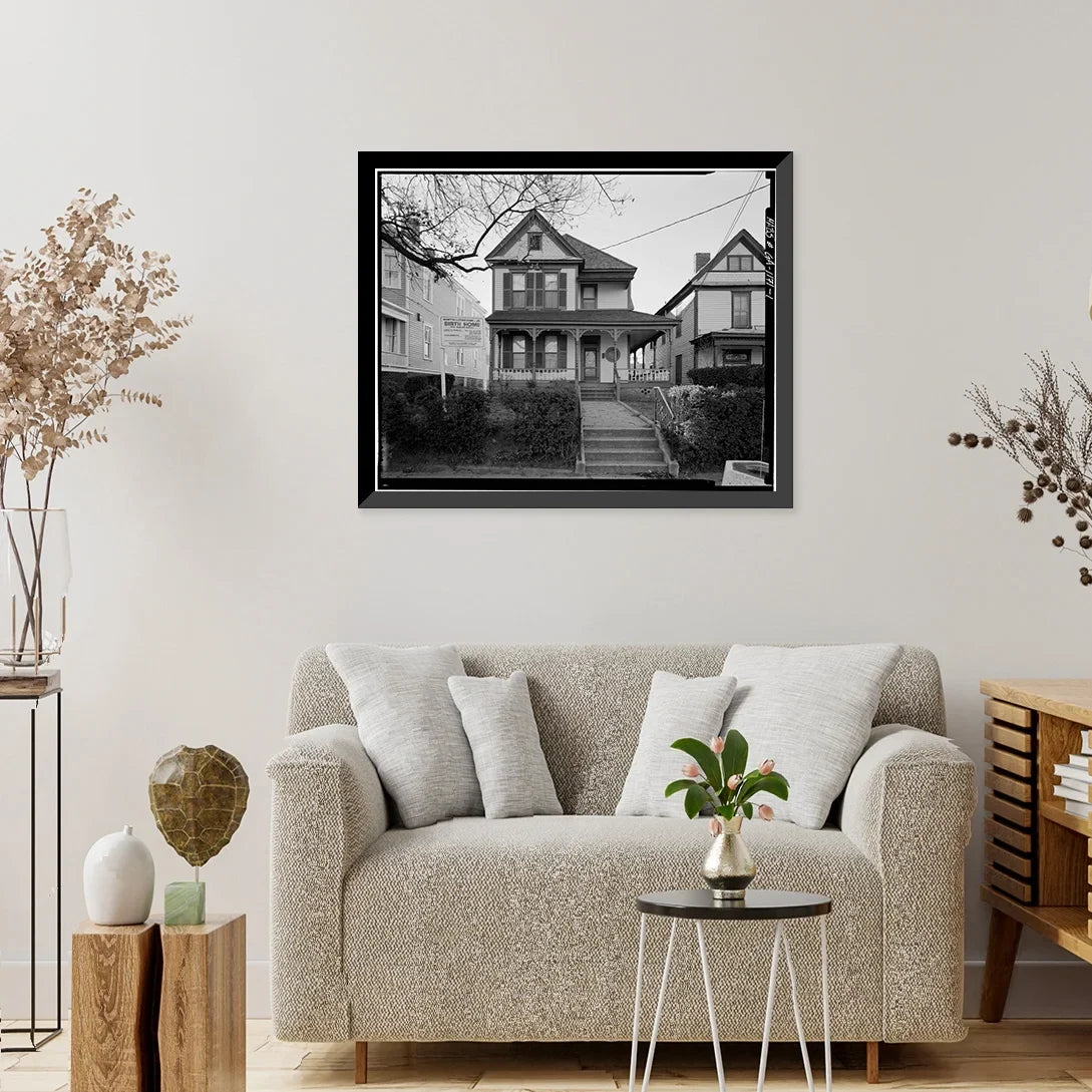Historic Framed Print, Martin Luther King Jr. Birth Home, 501 Auburn Avenue, Atlanta, Fulton County, , 17-7/8" x 21-7/8"