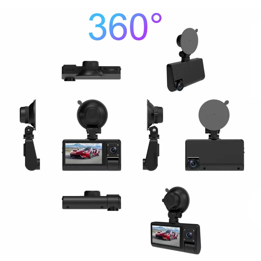 Dash Cam, Touched Screen Car Rearview Mirror Recorder with Wide Angle, Clear Video Recording for Auto Safety Driving
