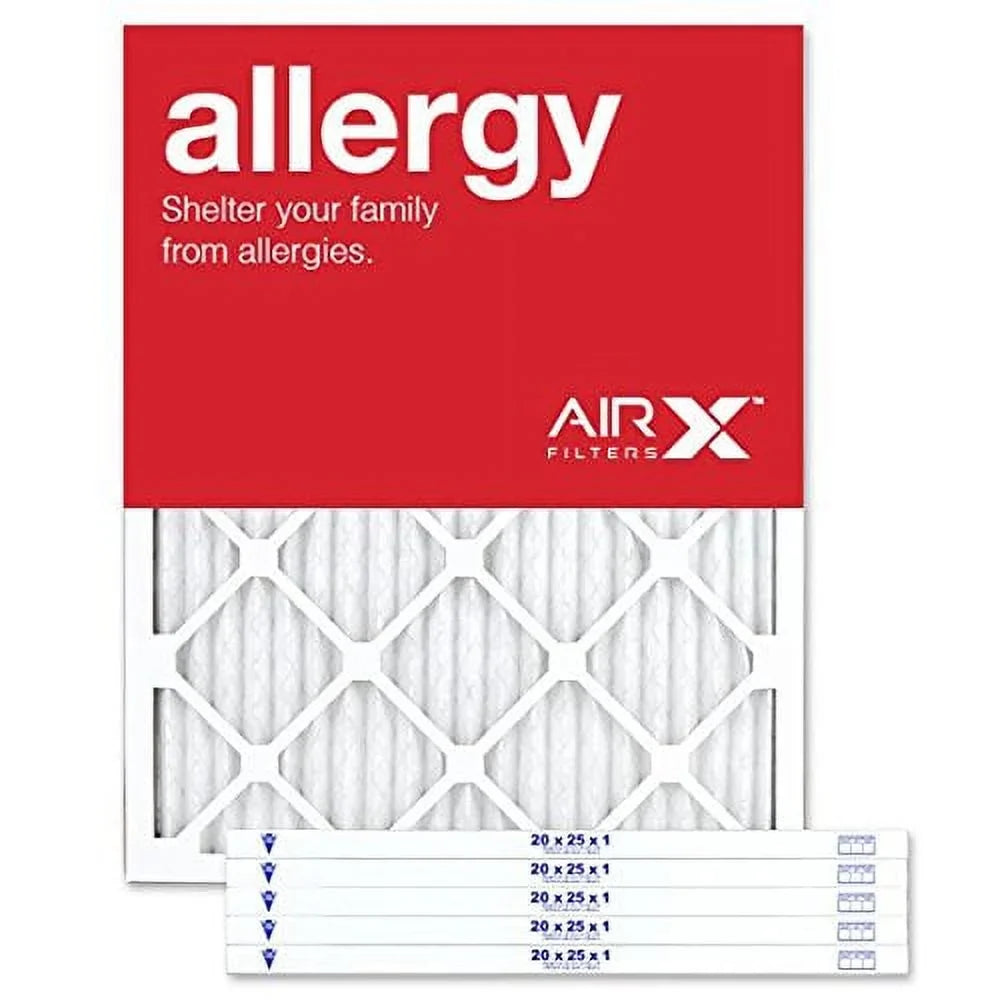 AIRx Filters Allergy 20x25x1  11 Pleated Air Filter - Made in the  - Box of 6