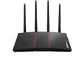 Asus -AX55 Wi-Fi 6  802.11ax Ethernet Wireless Router - 2.40 GHz  Band - 5 GHz  Band - 4 x Antenna(4 x External) - 225 /s Wireless Speed - 4 x Network Port - 1 x Broadband Port - Gig...
