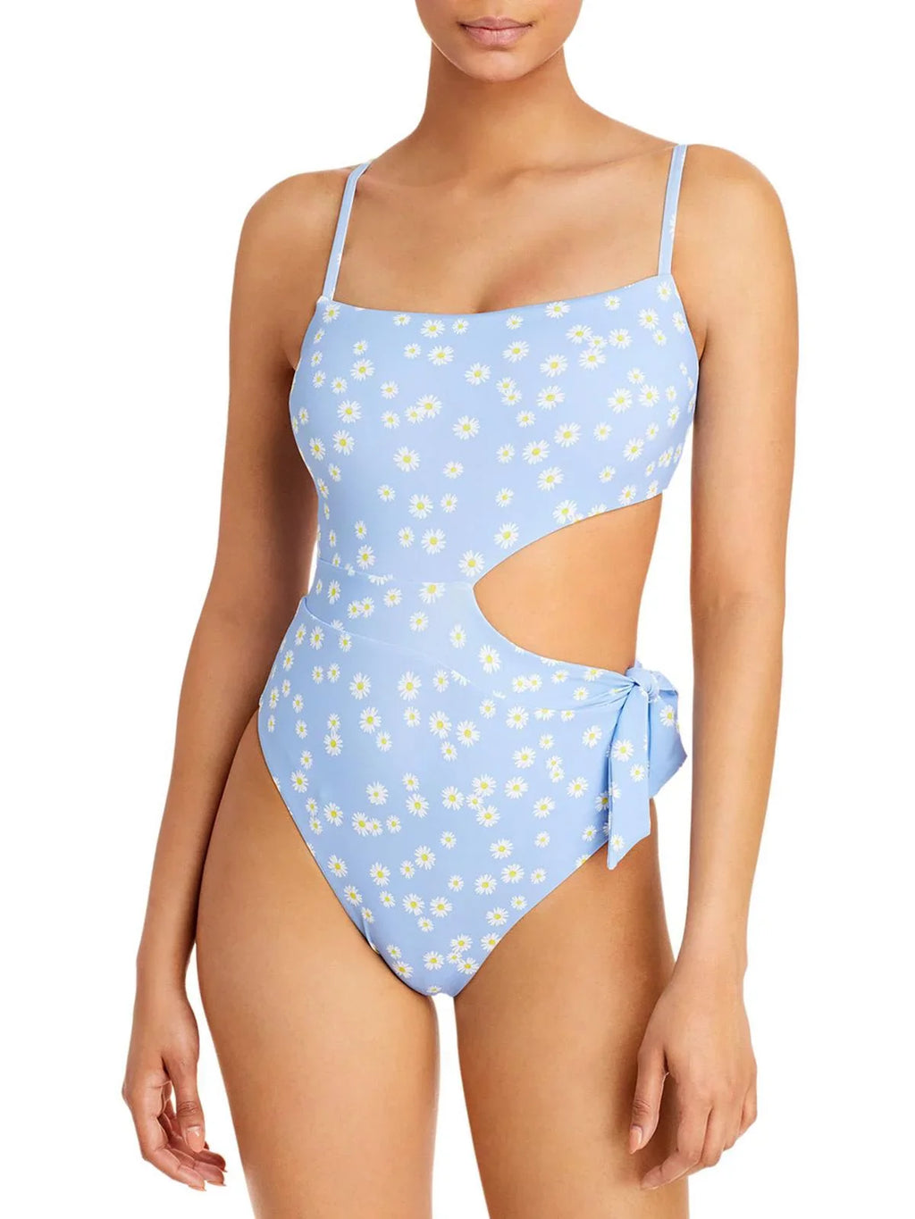 Aqua Swim Womens   Cutout Side Tie One-Piece Swimsuit