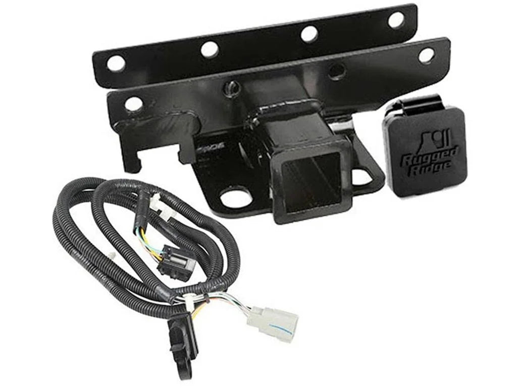 Rugged Ridge by RealTruck Trailer Hitch Kit for Wrangler  | 2" Ball, Rated to Tow 2,000-Lbs | 11580.54 | Compatible with 2007-2018 Jeep Wrangler