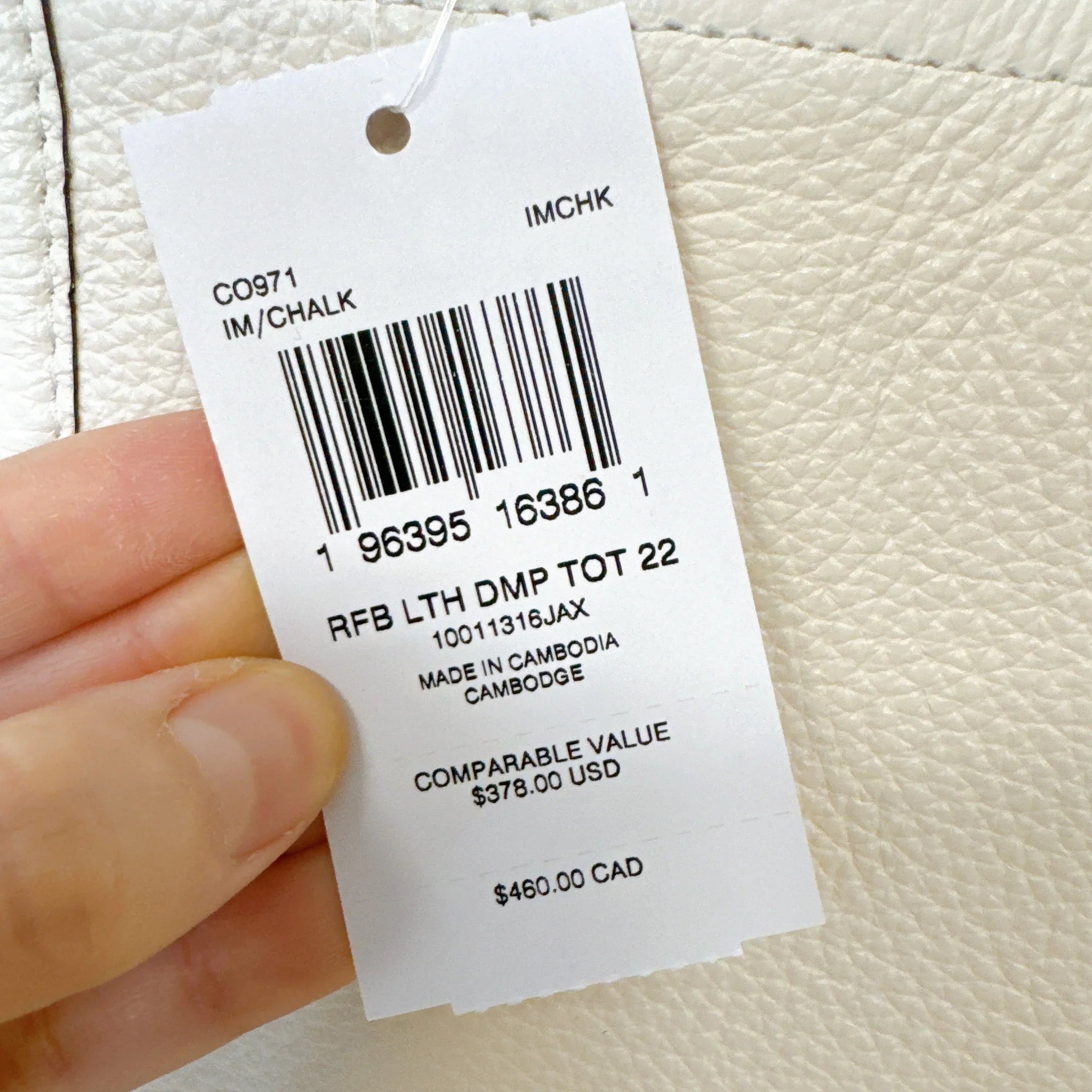 Coach CO971 Dempsey Tote 22  Chalk