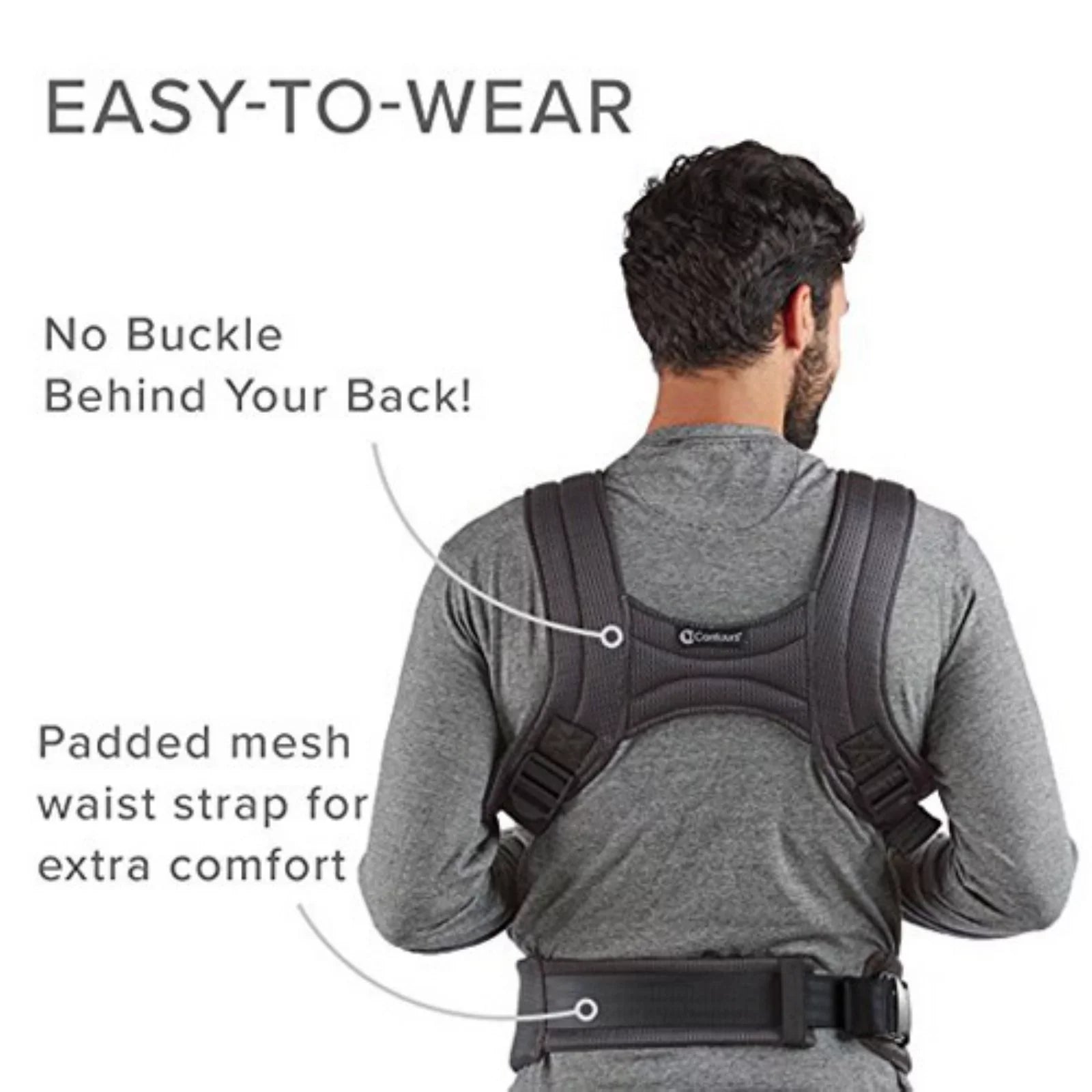 Contours Love 3-Position Baby Carrier, Newborn, Infant, Toddler, Charcoal Gray Mesh, One Size