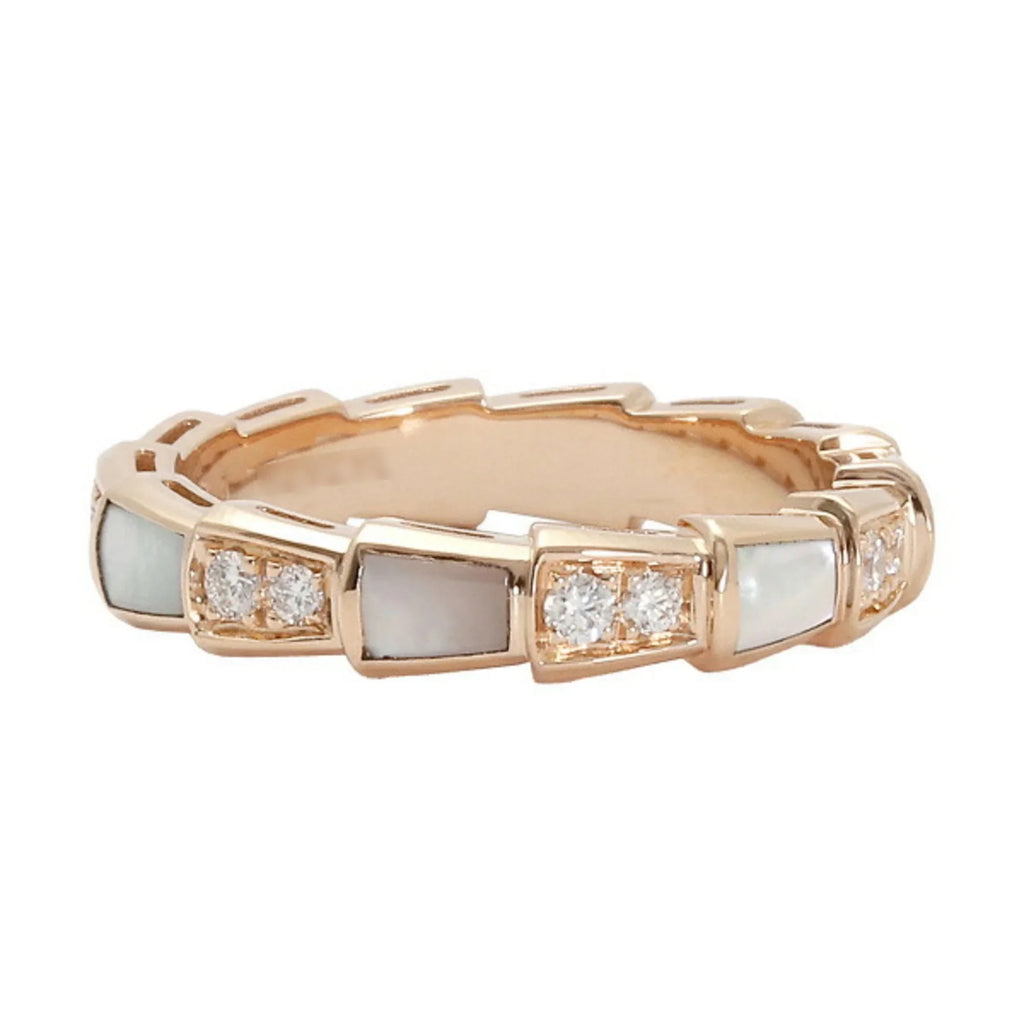 Pre-Owned Bvlgari Serpenti Viper K18PG Pink Gold Ring (Good)