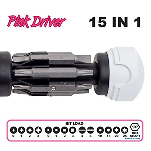 Multi-Bit Screwdriver,15-in-1,8-1/2" 151PK/-B
