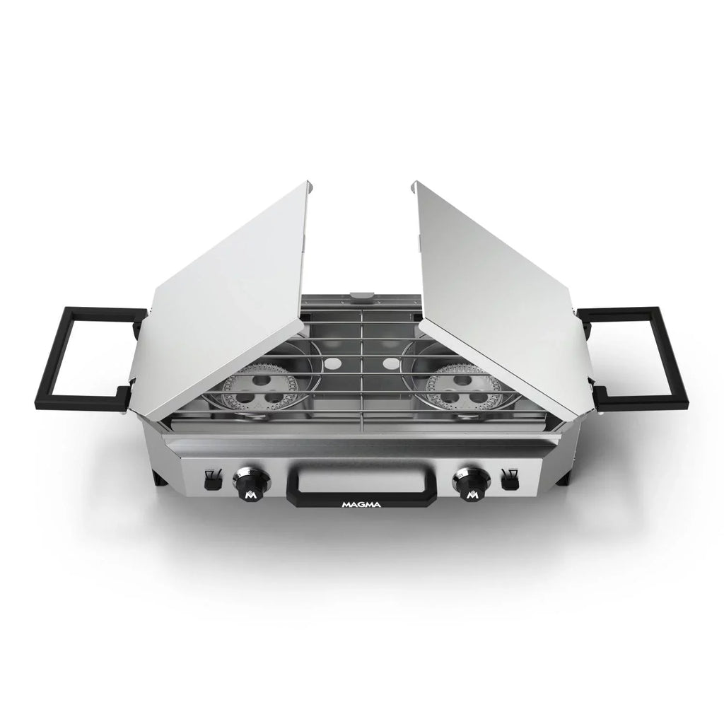 Magma Crossover Double Burner Camping Stove With Grill Top & Griddle Top