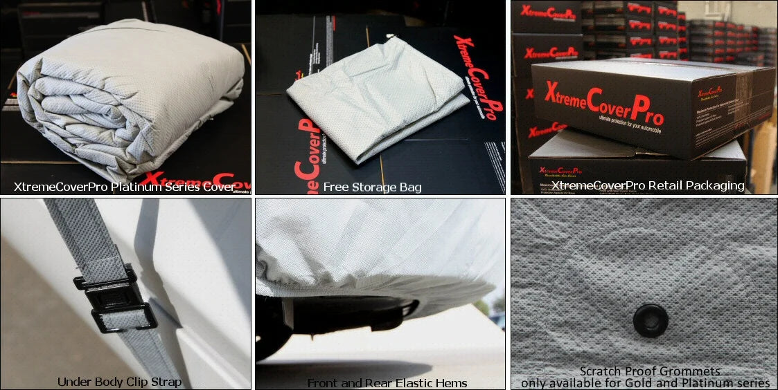 Car Cover fits 2019 2020 Cadillac XT4  XtremeCoverPro Waterproof Silver Series Grey