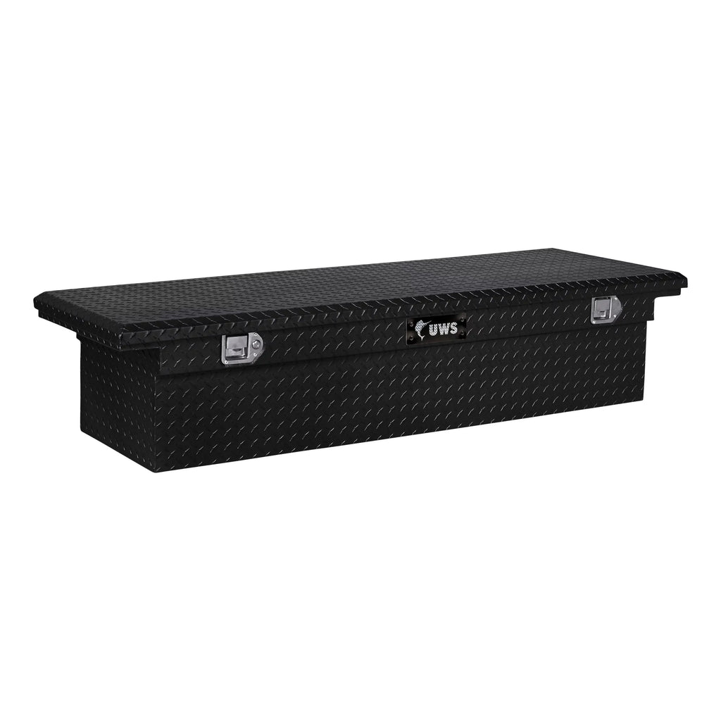 EC10592 72-Inch Gloss Black Heavy-Wall Aluminum Truck Tool Box with Low Profile, RigidCore Lid