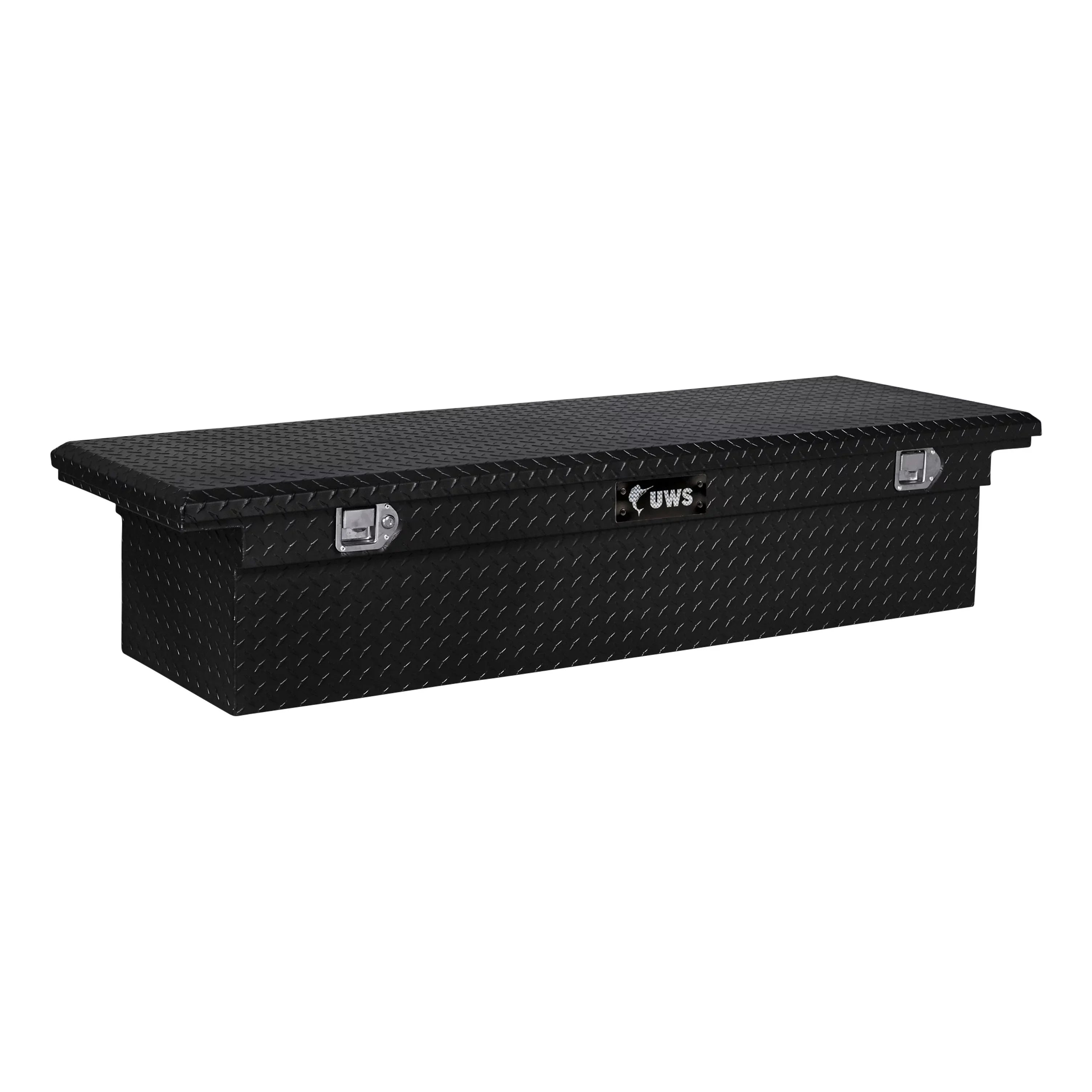 EC10592 72-Inch Gloss Black Heavy-Wall Aluminum Truck Tool Box with Low Profile, RigidCore Lid