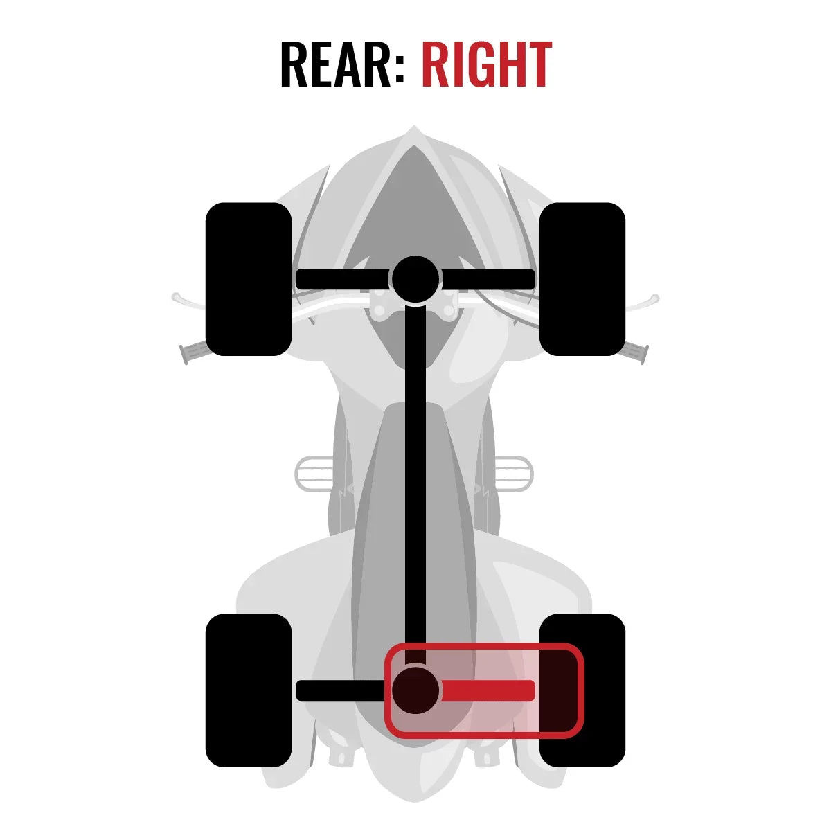 Sixity  Rear Right Axle compatible with Can-Am Outlander 1000 2015 -  4X4
