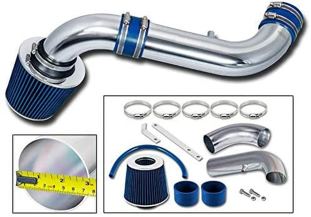 Rtunes Racing Short Ram Air Intake Kit + Filter Combo  Compatible For 00-02 Dodge Durango/Dakota 3.7L 4.7L