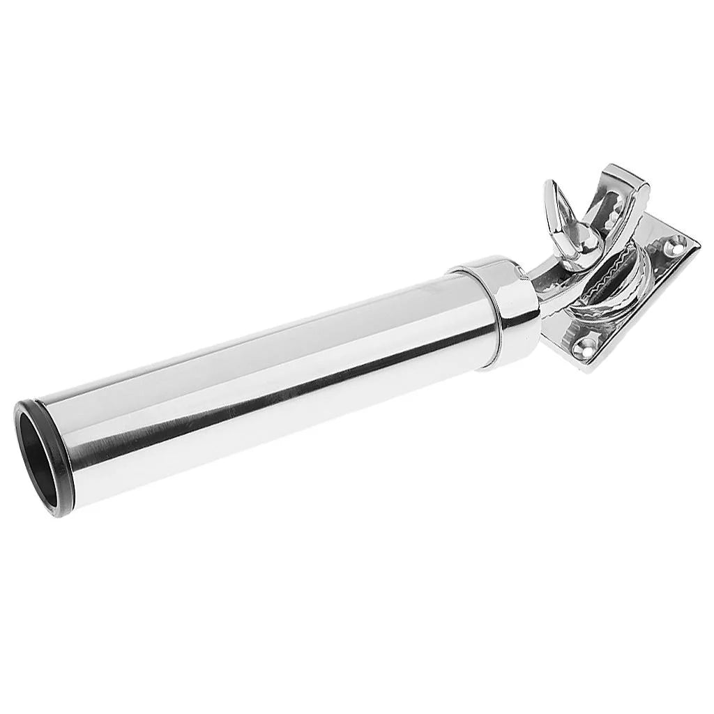 Fishing Rod Pole Holder, Deck Mounted, 360 Degree Roatable, Angle Adjustable, Marine Grade 316 Stainless Boat Yacht Marine Hardware