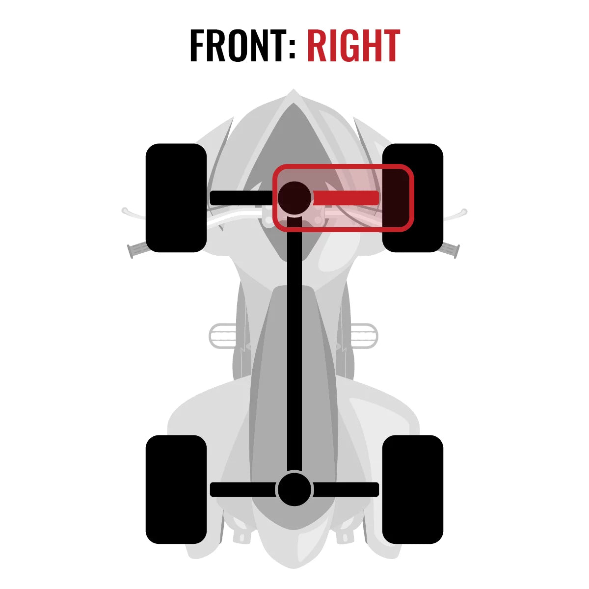 Sixity  Front Right Axle compatible with Can-Am Commander 1000 2015 -  1000   4X4