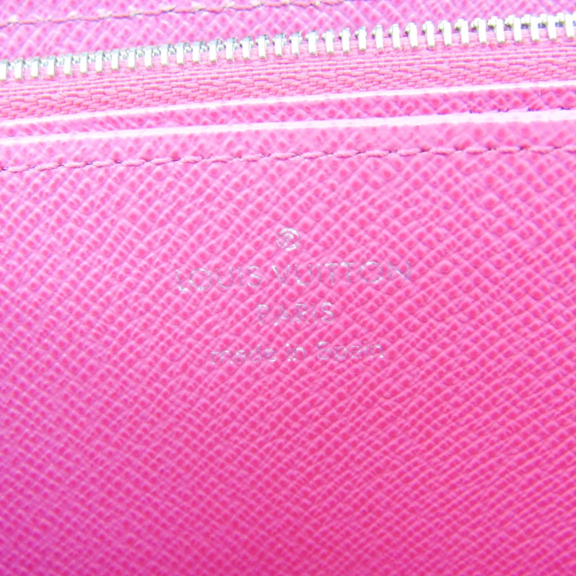 Pre-Owned Louis Vuitton Epi Zippy-wallet M64838 Women's Epi Leather Long Wallet (bi-fold) Hot Pink,Noir (Good)