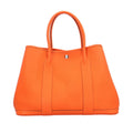 Pre-Owned Hermes Garden  Tote Bag Leather Orange Ladies  (Good)