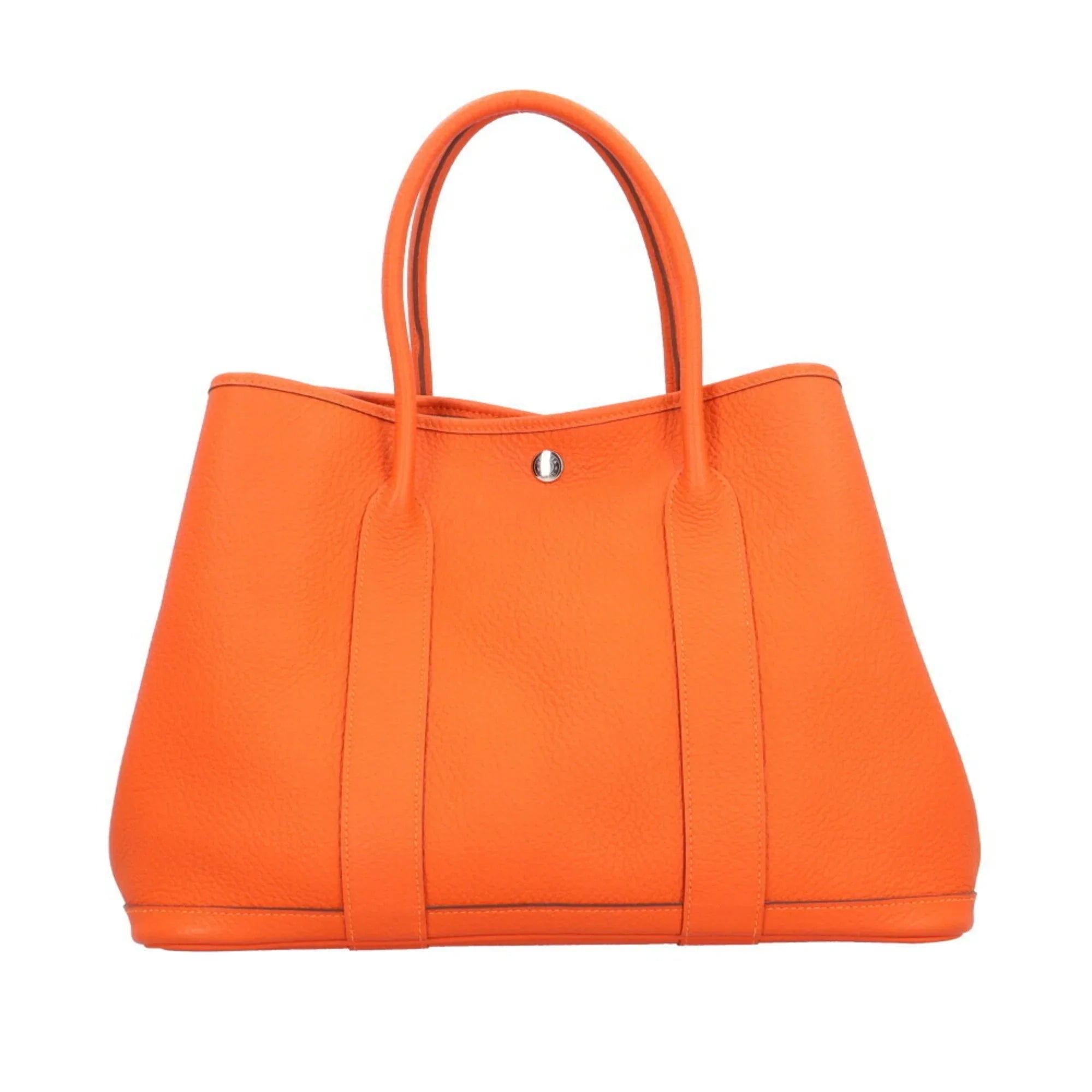 Pre-Owned Hermes Garden  Tote Bag Leather Orange Ladies  (Good)