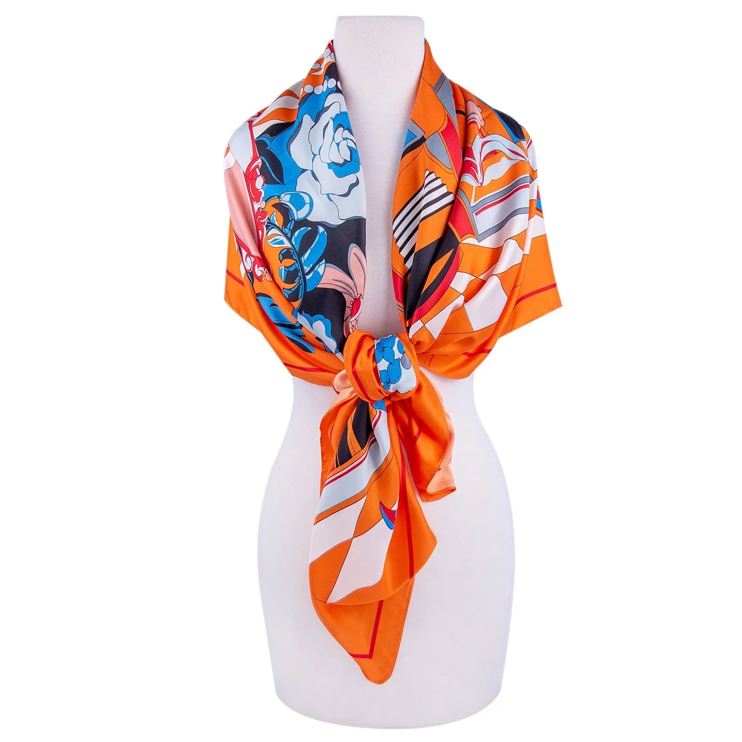 Evening Shawl and Wrap for Women Illusion Silk Shawl 51x51'' (130 * 130 cm) Travel Scarf Tops Fashion Shawl for Wedding