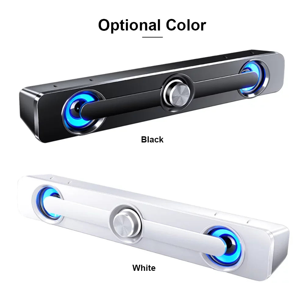 moobody V-111 Computer Speaker  Wired Powerful Bar Stereo Subwoofer Bass Speaker Surround Sound Box for  Laptop Phone Tablet MP3 MP4