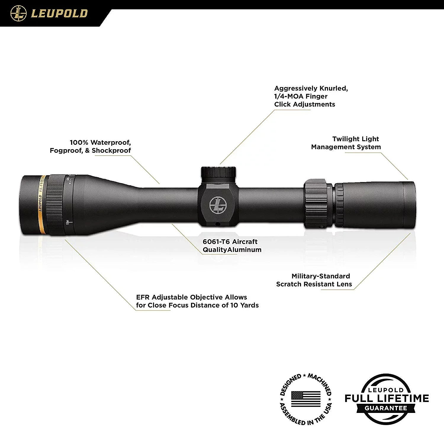 Leupold -Freedom  3-9x33mm (1 inch) Matte Fine Duplex (175075)
