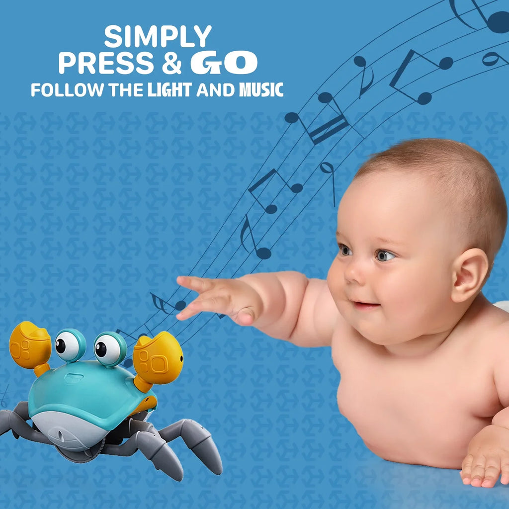 Elpis Colorful Baby Tummy Time Toy Crab For 3 4 5 6 7 8 9 10 11 12 Kids And 36 Months Old Toddlers Learning Crawl & Walking - Ideal Birthday & Christmas Gift