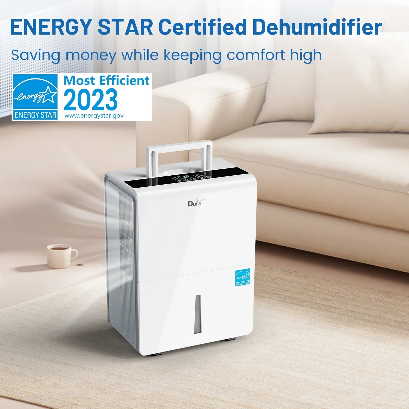 DuraComfort Dehumidifier for Basement,up to 3000 Sq.ft 35 Pint (50 Pint 2012  Standard) Dehumidifiers with