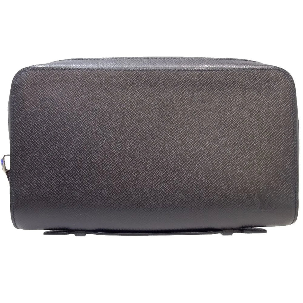 Pre-Owned Louis Vuitton Taiga   Zippy  M42097 Long Wallet Ardoise 083562 (Good)