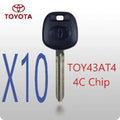 X10 Toyota TOY43 TOY43AT4 Transponder Chip Key ( 4C )