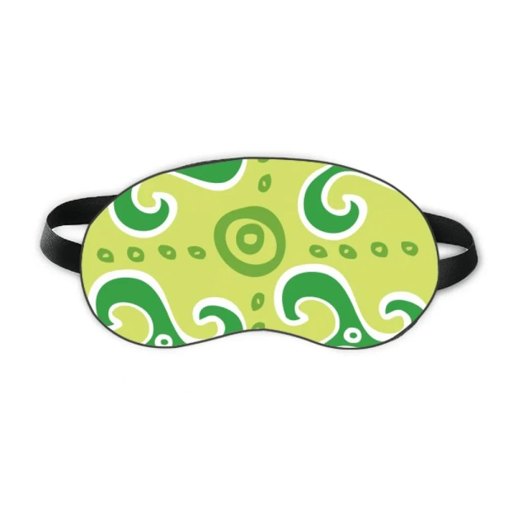 Green Spiral Dart Mexico Totems Ancient Civilization Sleep Eye Shield Soft Night Blindfold Shade Cover