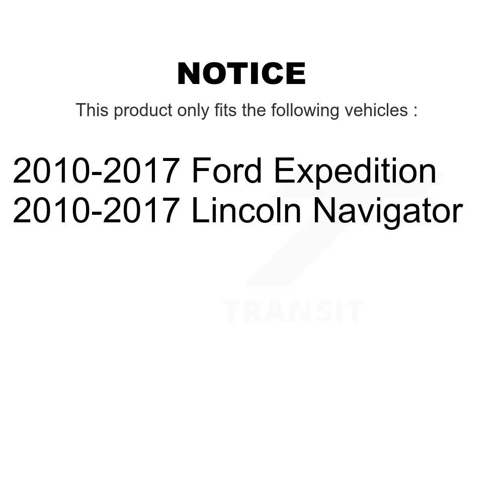 Transit Auto Front Rear Disc Brake Coated Caliper Drilled Slotted Rotors And Semi-Metallic Pads Kit (10Pc) For 2010-2017 Ford Expedition Lincoln Navigator -100310S