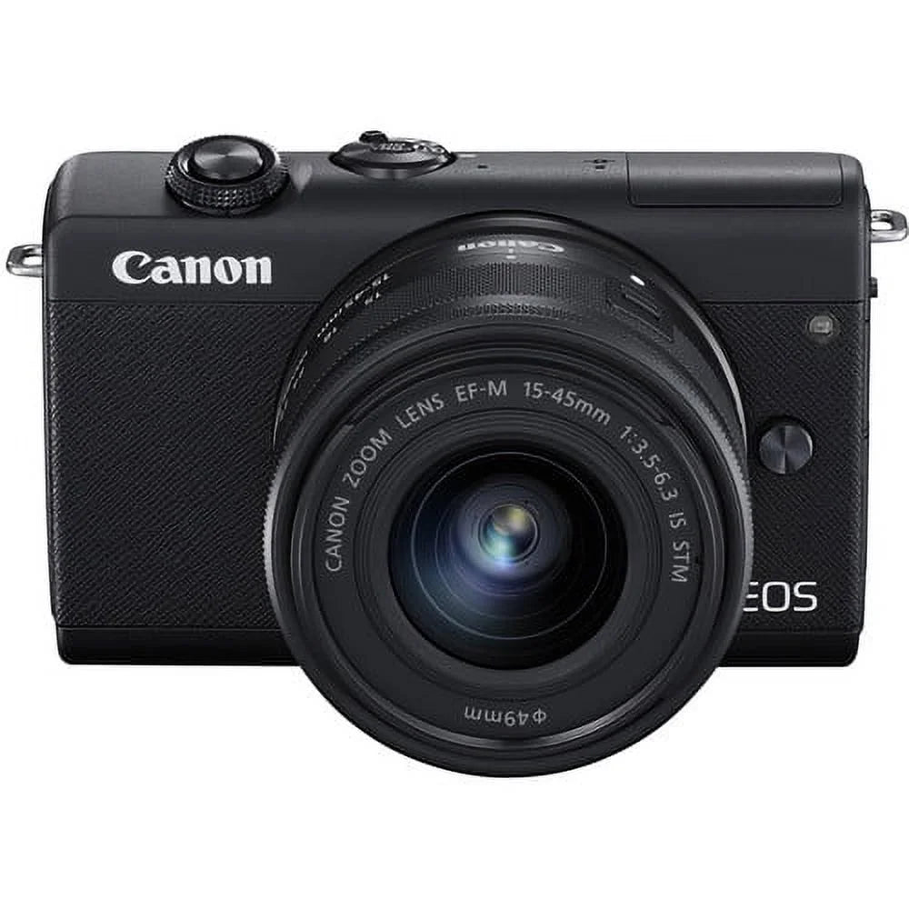 Canon  M200 Black Mirrorless Digital Camera with 15-45mm Lens (3699C009) (New) + More