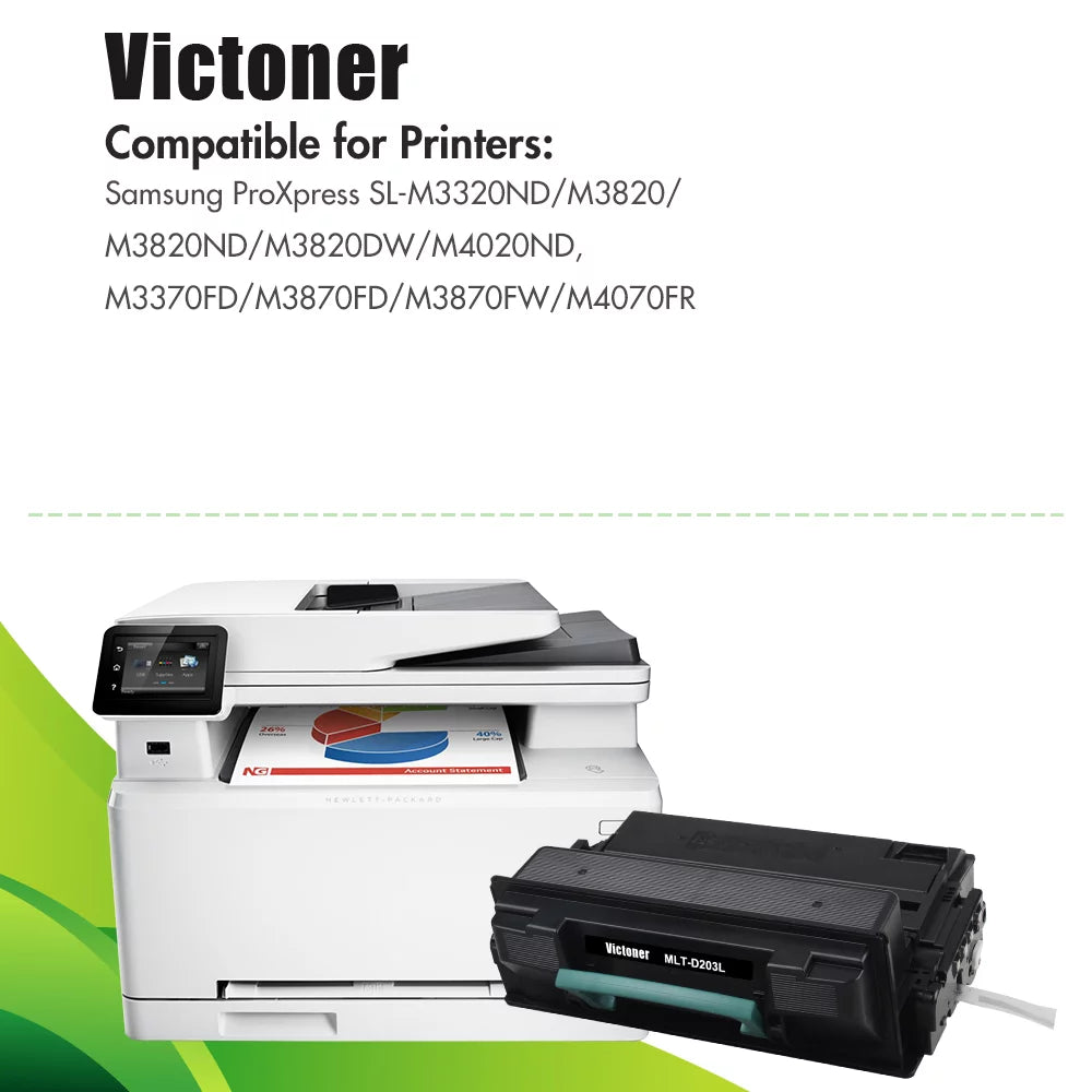 Victoner 3-Pack Compatible Toner for Samsung -D203L Use With ProXpress -M3320ND M3820 M3820ND M3820DW M4020ND Ptiner Black