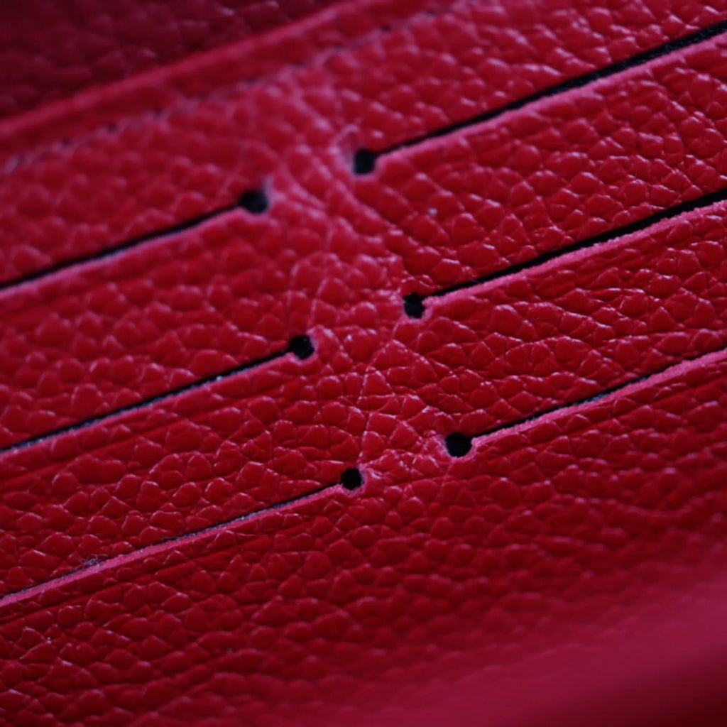 Pre-Owned   Louis Vuitton Zippy Wallet Long M60737 Monogram Implant Cerise Zip Around Round Zipper (Good)