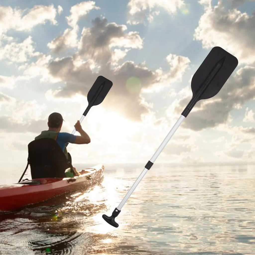 funtasica Canoeing Paddle Flexible Durable Beginners Float Boat Paddle Boat Oars for Canoe Outdoor Activities Sports Kayaking Black