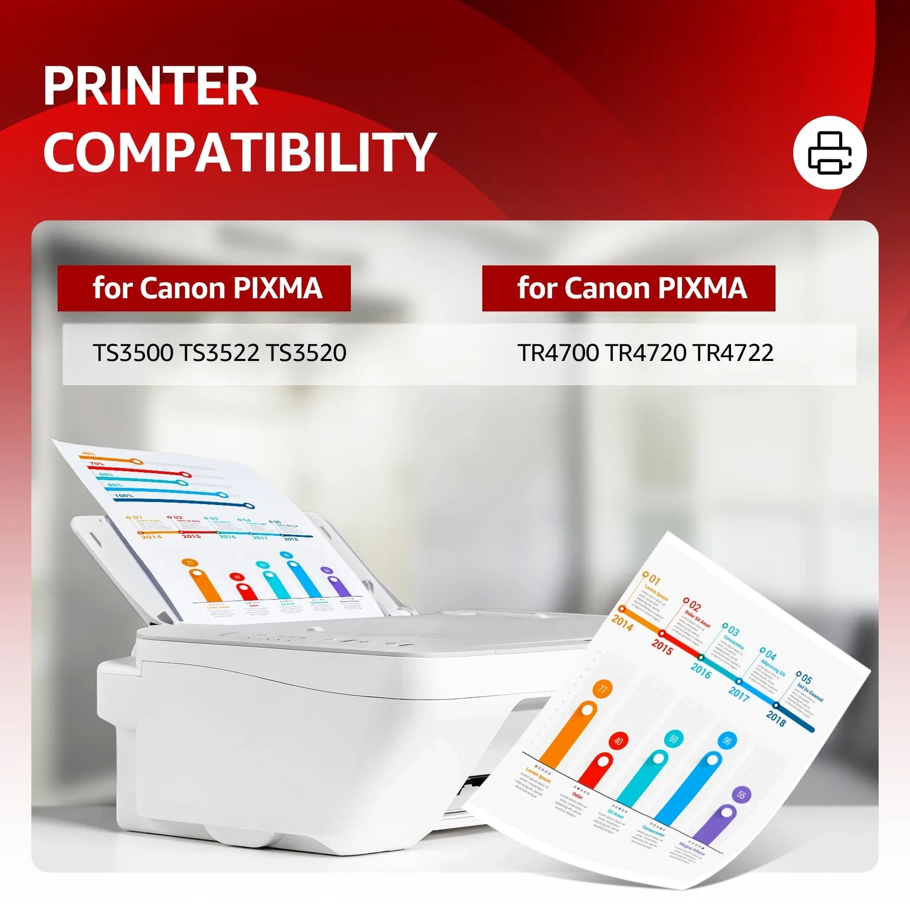 275XL Ink Cartridges Replacement for Canon Ink 275 and 276 for  TS3520 TS3522 TS3500 TR4720 TR4700 Printers(Black and Color, 2 Pack)